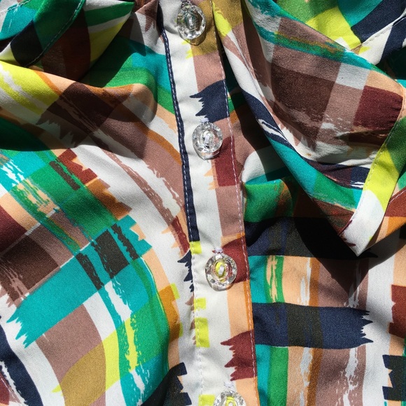 Banana Republic Multicolored Sleeveless Blouse - Picture 5 of 7